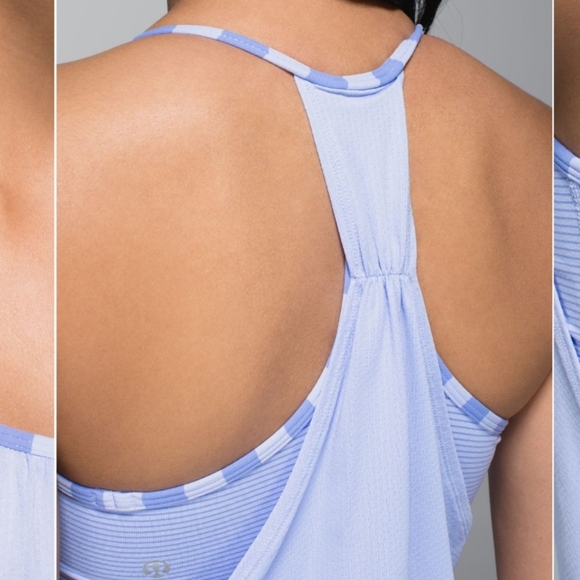 Lululemon No Limits Tank. 2 in 1 bra & tank. Bluish grey purple. Size 8. - Picture 4 of 10